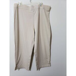 Classic Elements beige, stretchy capris, size XL